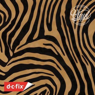 END OF LINE: Stunning Velvet Embossed Tiger Print Sticky Vinyl Fablon - 303-0000 - 45cm x 1.2m