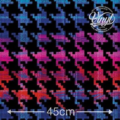 ENDING: Stunning Velvet Embossed Charlotte 'Houndstooth' Vinyl Fablon - 293-0202 - Various Lenghts