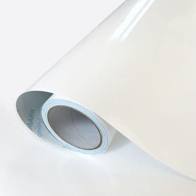 Extra wide 100 micron Gloss White Wrapping Film Vinyl with Air Release Adhesive - CC00
