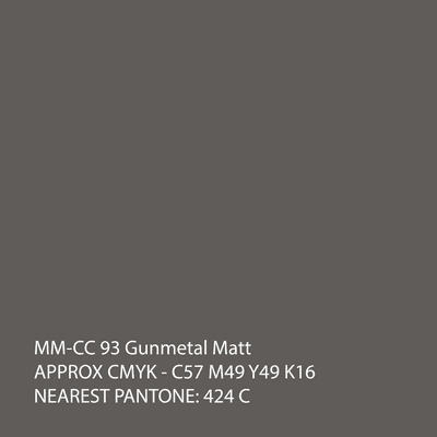 Extra Wide Matt Gunmetal Grey Wrapping Film Vinyl with Air Release Adhesive - CC93