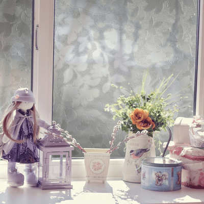 Floral Design Static Window Privacy Film (338-8027) 67cm x 1.5m