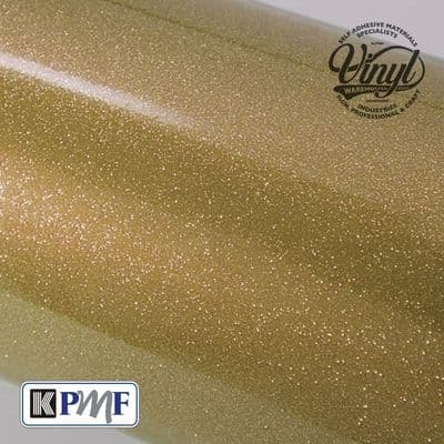 Gold Heavy Glitter Metal Flake Vinyl - Professional Cast Vehicle Wrap K75159