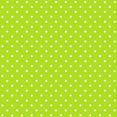 Lime Green Large Polkadot Sticky Vinyl Fablon (346-0629) 45cm x 2m