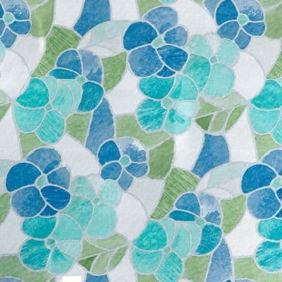 Lisboa Blue Sticky Window Privacy Film (346-0213) 45cm x 2m