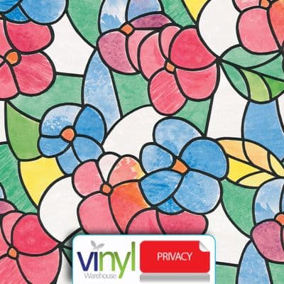 Lisboa' Flower Sticky Window Privacy Film (346-0117) 45cm x 2m