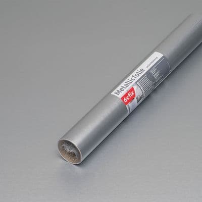 Metallic Brushed Platinum Silver Sticky Vinyl Fablon (347-8522) 67cm x 2m