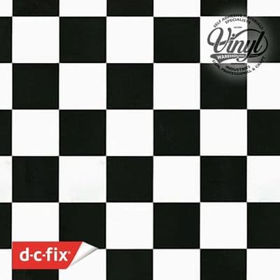 Monaco Chequered Print Sticky Vinyl (346-0356) 45cm x 2m