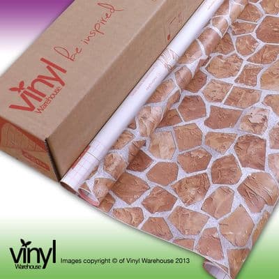 Mosaic Brick Fablon Sticky Vinyl (346-0444) 45cm x 2m