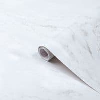 NO LONGER STOCK45cm d-c-fix Romeo Matt White/Grey Marble Sticky Vinyl Wrap (200-3249) from 1m to 15m