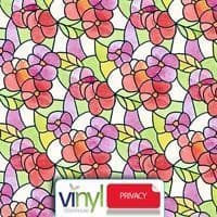 Pansies Red Flower Sticky Window Privacy Film (338-0017) 45cm x 2m