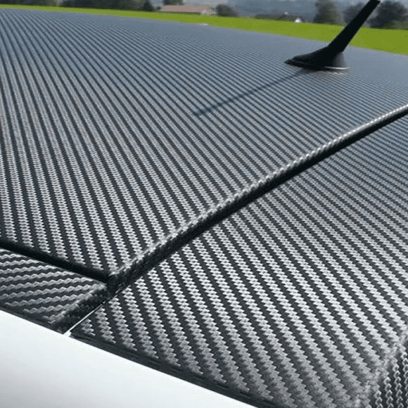 Performance 3D Black Carbon Fibre Vinyl Vehicle Wrap Air Release Adhesive
