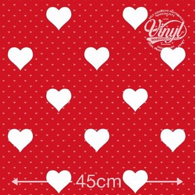 Red Heart 'Santa Fe Rosa' Print Sticky Vinyl ((200-3222) 45cm x 15m