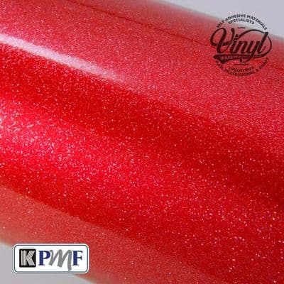 Red Heavy Glitter Metal Flake Vinyl - Professional Cast Vehicle Wrap K75052