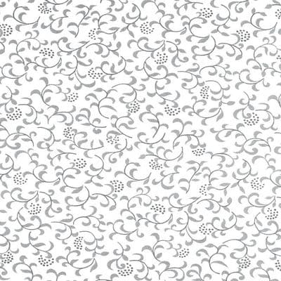 Sonja' Design Floral Black/White Sticky Vinyl (380-0031) 45cm x 2m