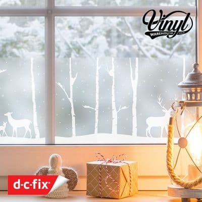 Static Decorative Christmas Winter Border 'Birch Woods' 20cm x 1.5 m - 321-4006