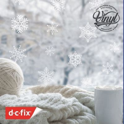 Static Decorative Christmas Winter Border 'Snow Flakes' 20cm x 1.5 m - 321-4001 W3