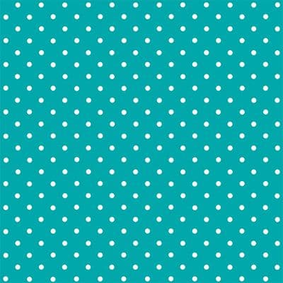Turquoise Large Polkadot Sticky Vinyl Fablon (346-0628) 45cm x 2m