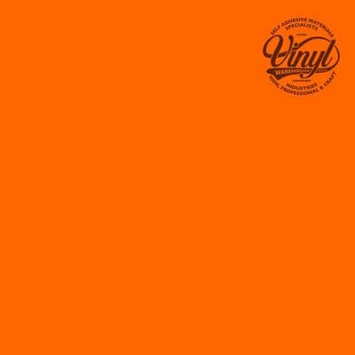 ULTRA BRIGHT FLUORESCENT ORANGE SELF ADHESIVE VINYL FABLON 8002