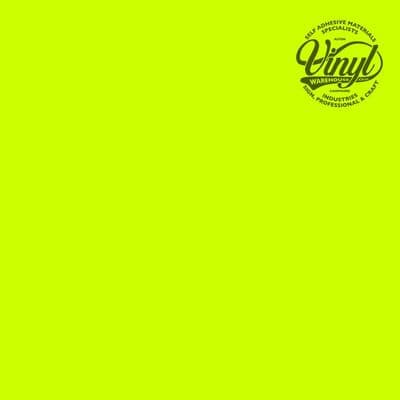 ULTRABRIGHT FLUORESCENT YELLOW SELF ADHESIVE VINYL FABLON 8004