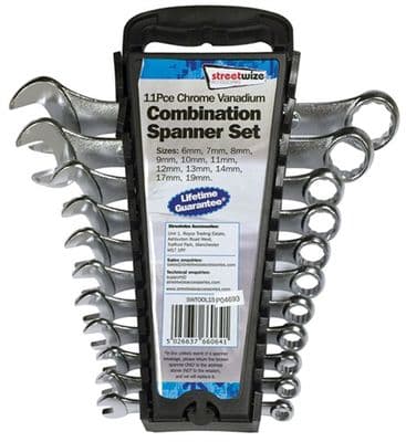 11pcs Combination CRV Spanner Set