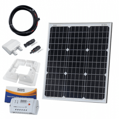 40-150w  Solar  kits: 12V - 10A