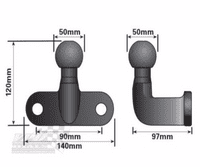 Towing ball (long reach)