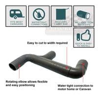 Waste Pipe Adapter with carry bag