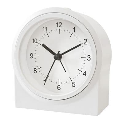 Acctim Archer Alarm Clock Non-Tick & Backlight White CK6212