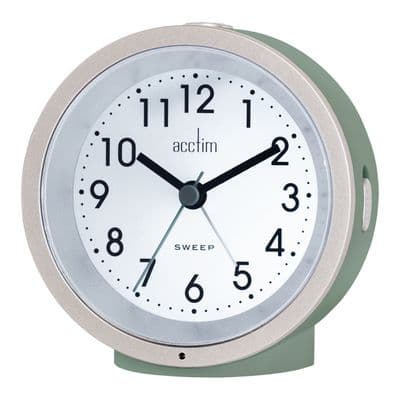 Acctim Caleb Smartlite Sweep Alarm Clock Moss CK6075