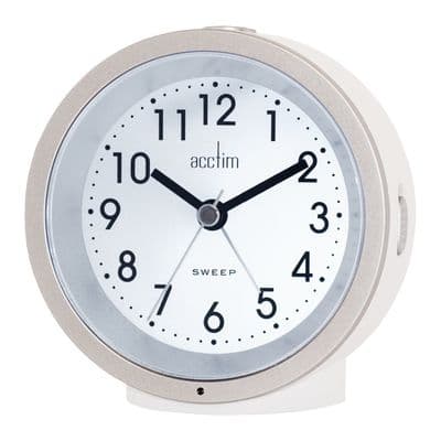 Acctim Caleb Smartlite Sweep Alarm Clock White CK6072