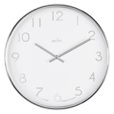 Acctim Elma Chrome Case Wall Clock 22832
