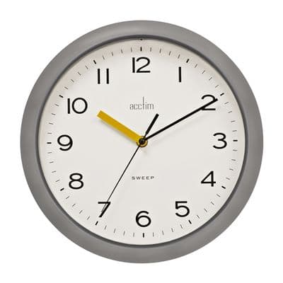 Acctim Rhea Wall Clock Non-Ticking Grey CK2857