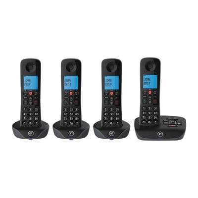 BT Essential Quad Phone Answermachine Call Bl BT0848