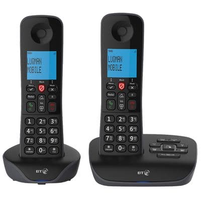 BT Essential Twin Phone  Answermachine Call Bl BT0846