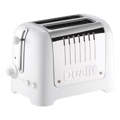 Dualit 2 Slot High Gloss Lite Toaster White DA4203