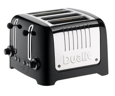 Dualit 4 Slot High Gloss Lite Toaster Black DA6205
