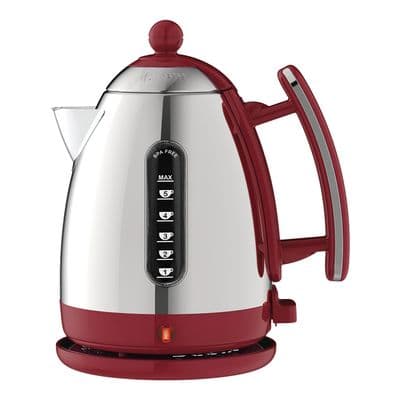 Dualit Lite 1.5L Cordless Jug Kettle S/S & Red DA7200