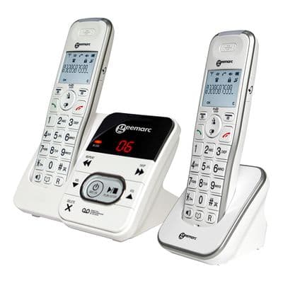 Geemarc Telecom (Dno) Big Button Twin Telephone A/Phone Hearing Ai GR2295