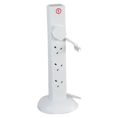 Generic Extension Leads 8 Gang 2 Usb 2M 13Amp Extension Tower SJ0006