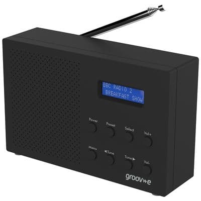 Groove Paris Portable Dab/Fm Digital Radio Black GV3000