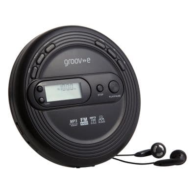 Groove Personal Cd Player  Mp3 Playback & Radio Blk GV1104