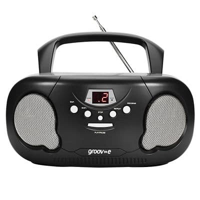 Groove Portable Cd Radio Boombox Black GV7331