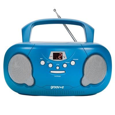 Groove Portable Cd Radio Boombox Blue GV7332