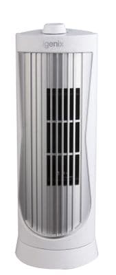 Igenix 12 Inch Mini Tower Fan White And Silver DF0020WH