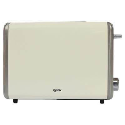 Igenix (Dno)2 Slice Stainless Steel Toaster - Cream IG3000C