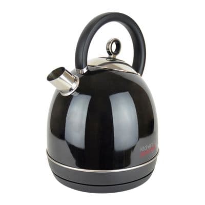 Lloytron 1.7L Domed Kettle Black & Silver LY1625