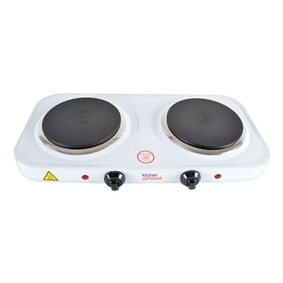 Lloytron 2000W Double Hotplate White LY4002