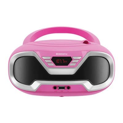 Majority Oakcastle Cd200 Portable Bluetooth Cd Player & Fm Radio Pink 1000000820