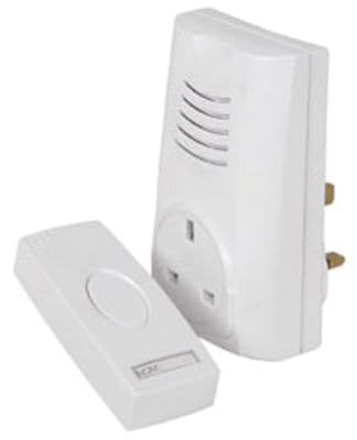 Mercury 80M Plug-In Wireless Doorbell White 350.300UK