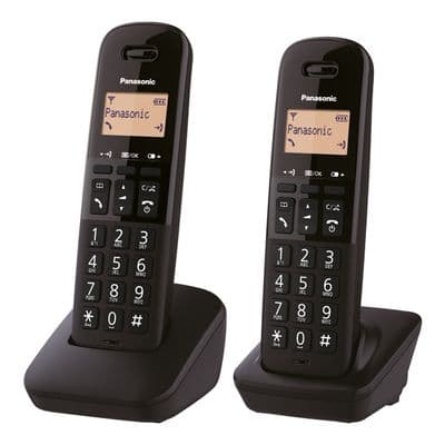 Panasonic Twin Digital Cordless Phone Black PQ0612